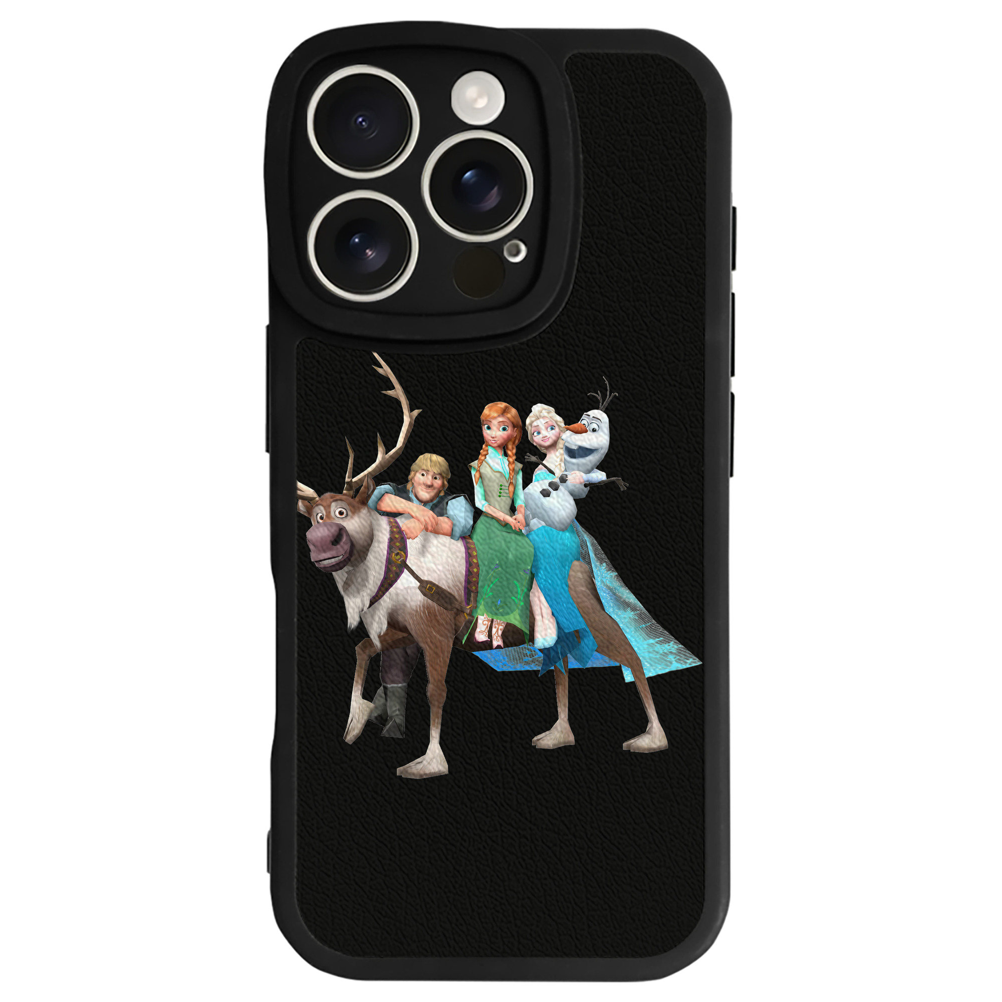 （画像用） アナと雪の女王 アンナ エルサ Frozen Anna Elsa 【iPhone 16シリーズ対応】シリコンスマホケース（レザー調） 材質：シリコン